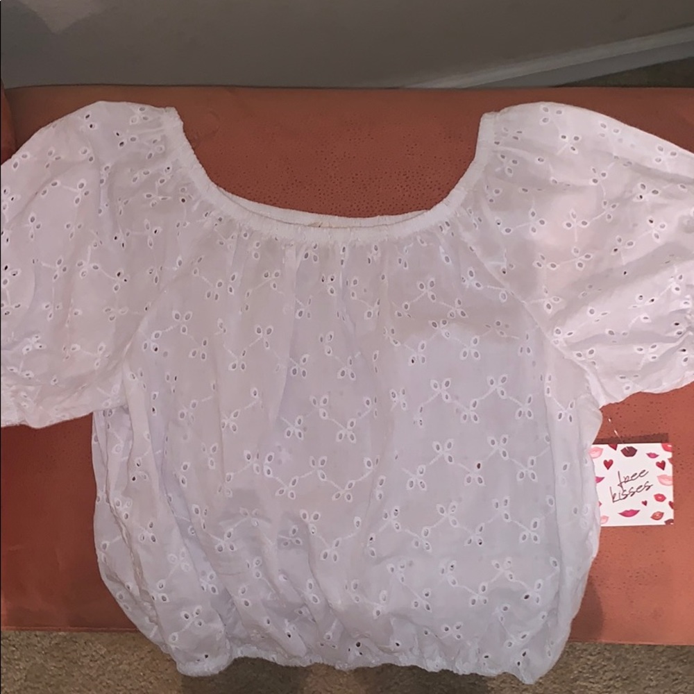 Simple, but super cute little eyelet blouse